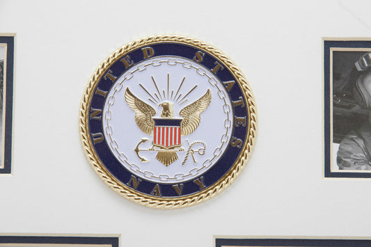 U.S. Navy Medallion 7 Picture Collage Frame with Stars
