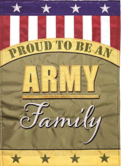 Proud to be an Army Family Garden Flag
