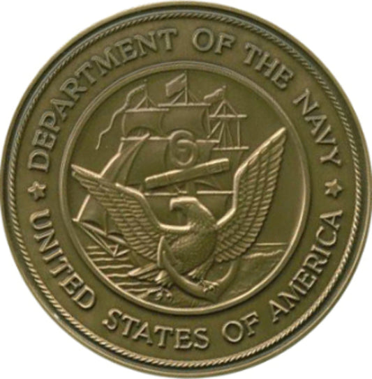Navy Service Medallion, Brass Navy Medallion.