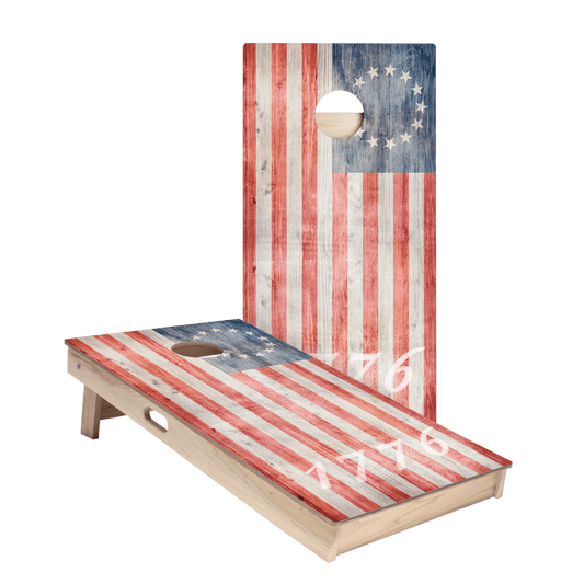 1776 American Flag Star Cornhole Boards