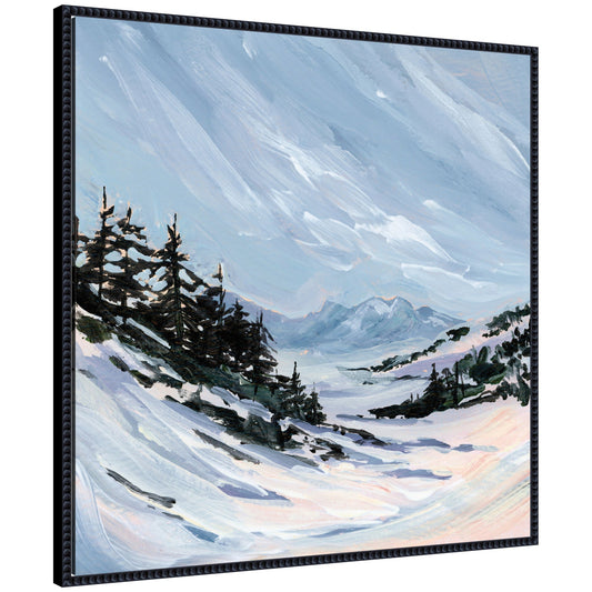 Ski Valley by Emily Kenney Framed Canvas Wall Art Print
