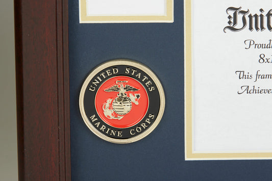U.S. Marine Corps Medallion 8-Inch by 10-Inch Certificate and Medal Frame