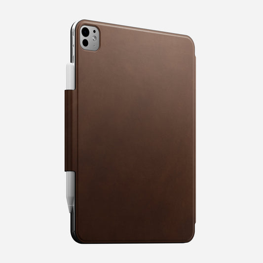 Leather Folio - M4 iPad 11 inch | Brown | Nomad Leather | Apple Pencil