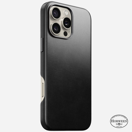 Traditional Leather Case - iPhone 16 Pro Max | Black | Horween
