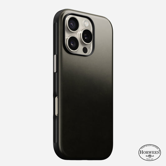 Modern Leather Case - iPhone 16 Pro | Green Chrome | Horween