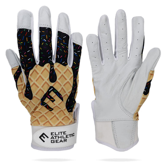 Black Ice Cream Batting Gloves
