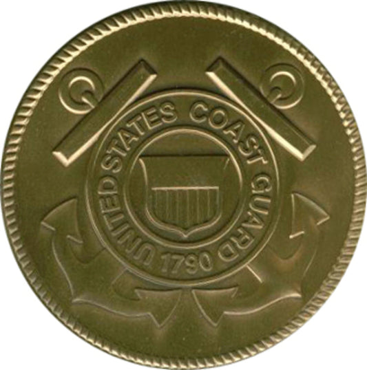 Coast Guard Service Medallion, Brass Coast Guard Medallion