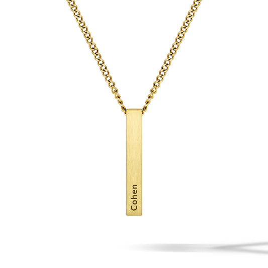 Pillar Pendant - 14K Gold