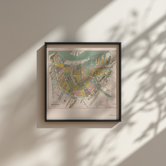 Amsterdam Vintage Map - Square