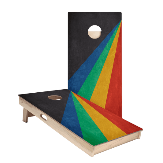 Angled Stripes Star Cornhole Boards