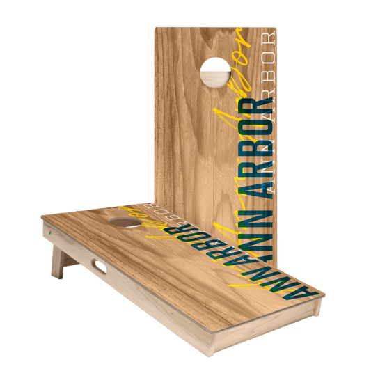 Ann Arbor Campus Gameday Star Cornhole Boards