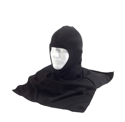 Black Polyester Balaclava With Dickie