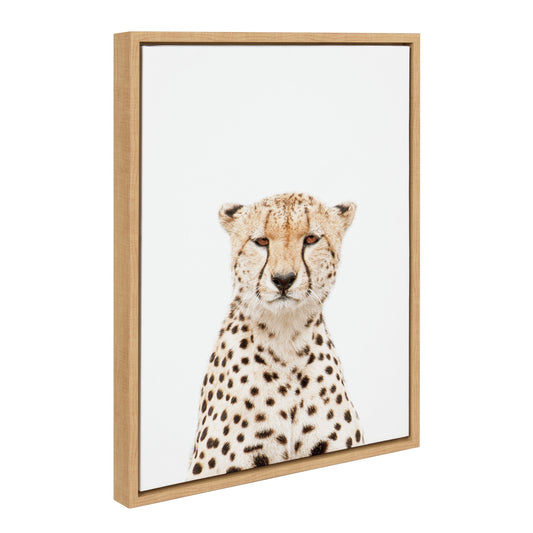 Sylvie Cheetah Portrait Framed Canvas by Amy Peterson Art Studio