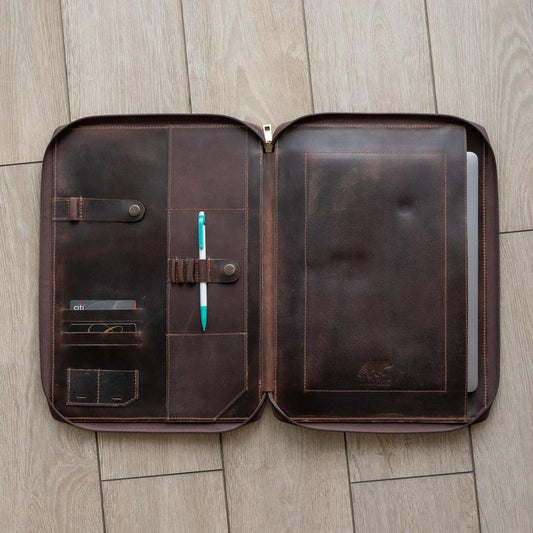 Buffalo Leather Macbook Portfolio