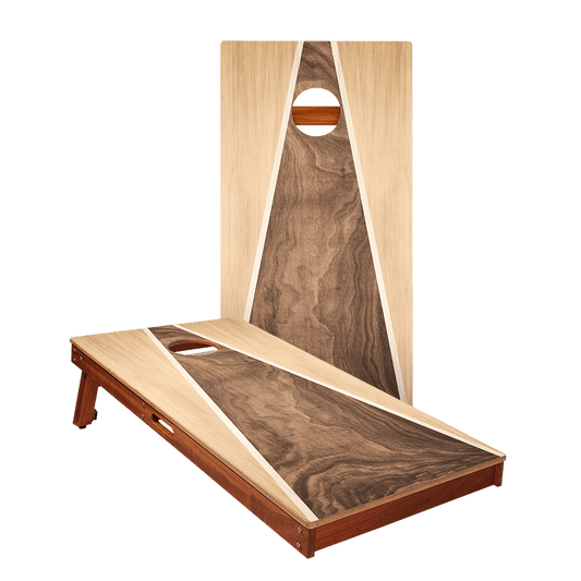 Light Swirl Triangle Silver Series Cornhole Boards