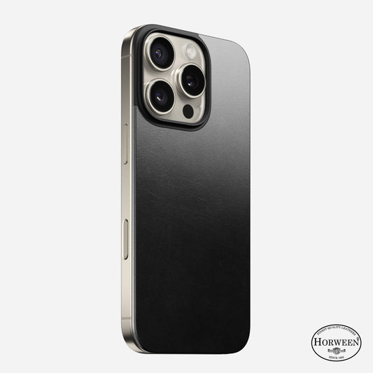 Magnetic Leather Back - iPhone 16 Pro | Black | Horween | MagSafe
