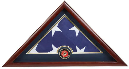 Marine Corps Frame, Marine Flag Display Case, Marine Corps Gifts - 5' x 9.5' Flag.