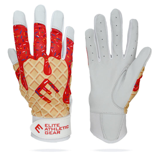 Red Ice Cream Batting Gloves
